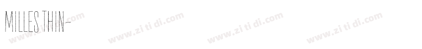 Milles Thin字体转换